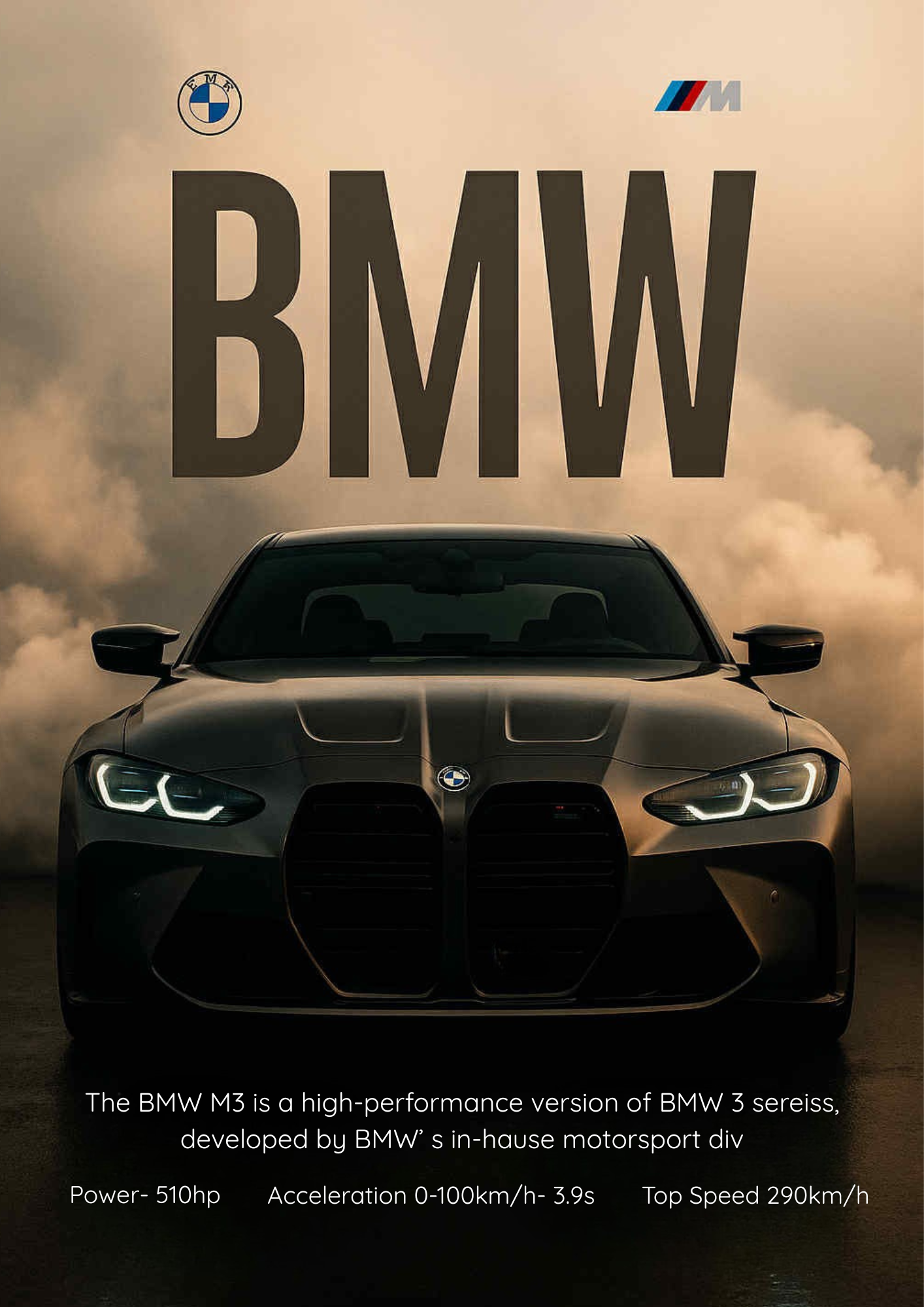 Plakat motoryzacyjny - BMW M3