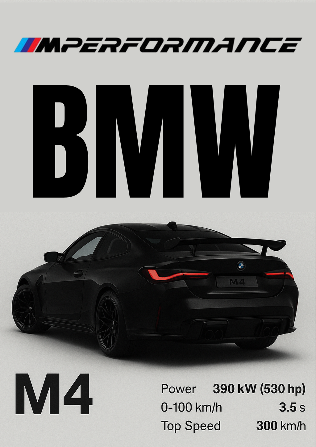 Plakat motoryzacyjny - BMW M4
