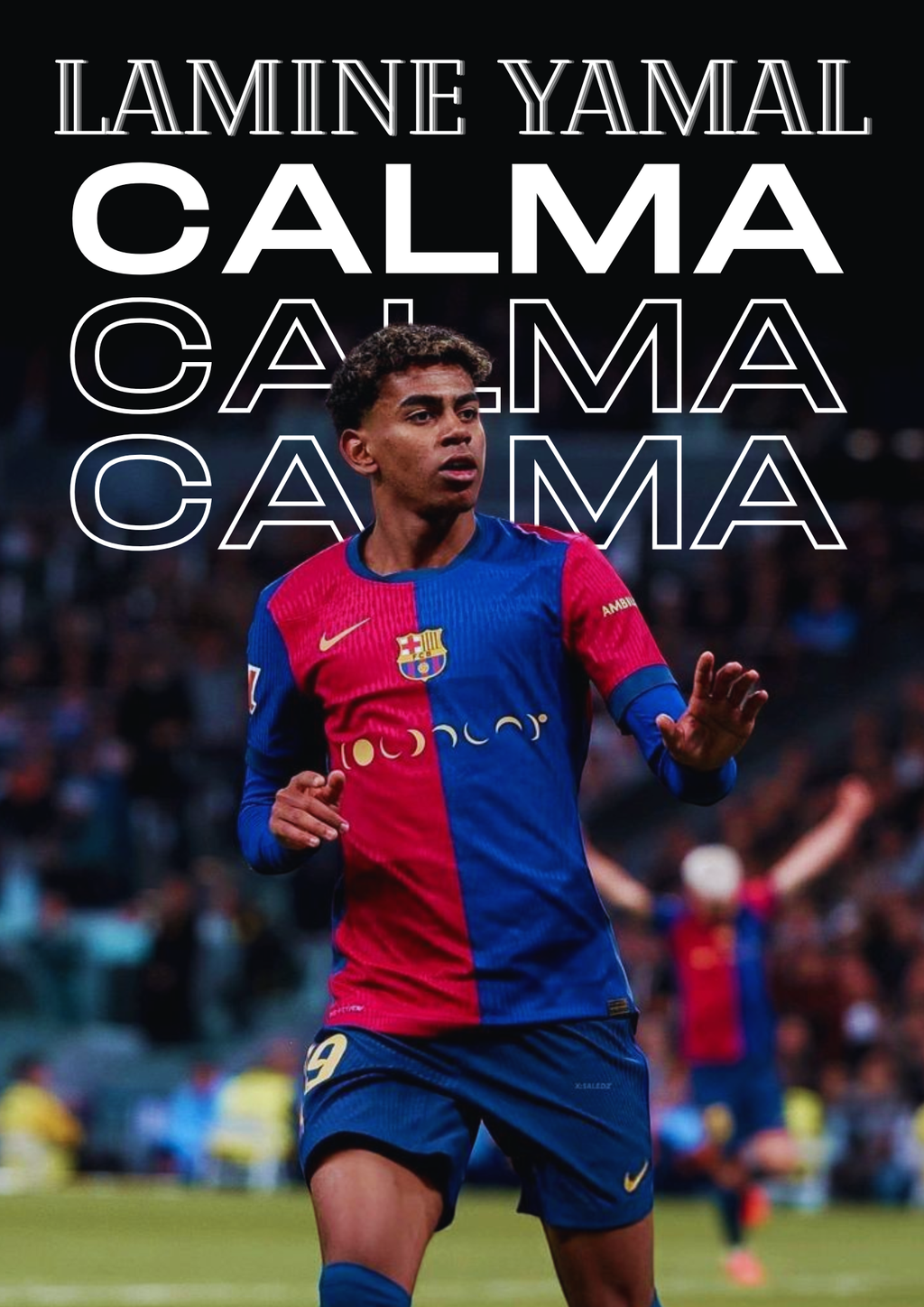 Plakat piłkarski - Lamine Yamal CALMA