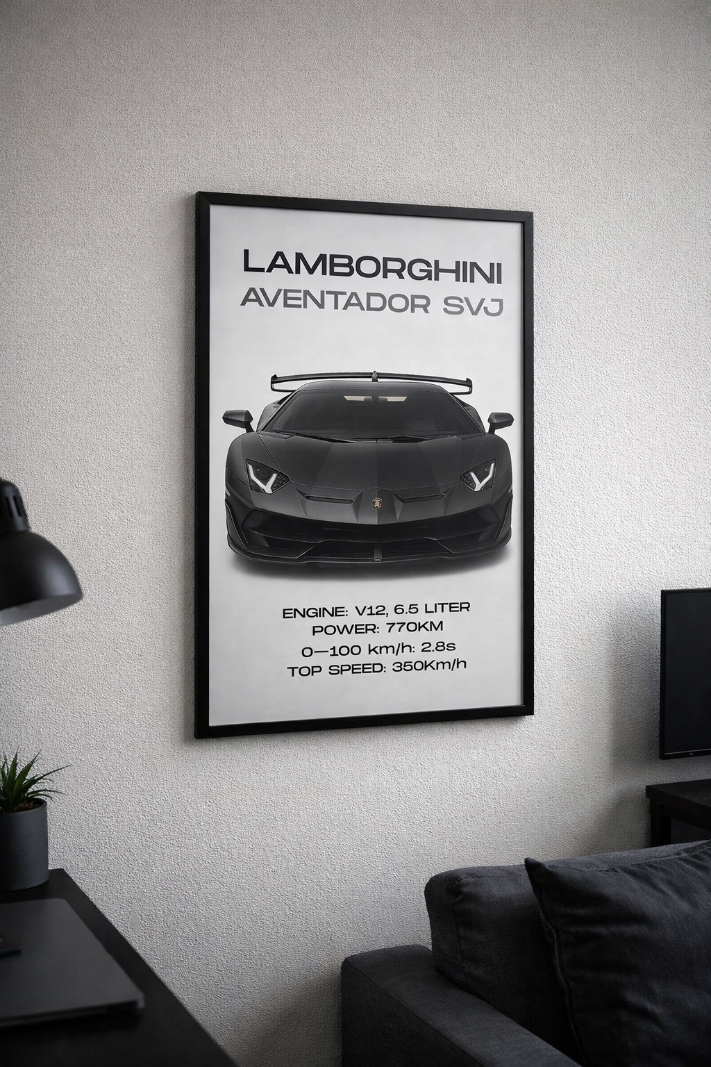 Plakat motoryzacyjny - LAMBORGHINI AVENTADOR