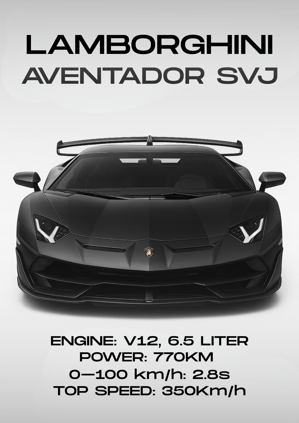 Plakat motoryzacyjny - LAMBORGHINI AVENTADOR