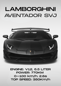 Plakat motoryzacyjny - LAMBORGHINI AVENTADOR