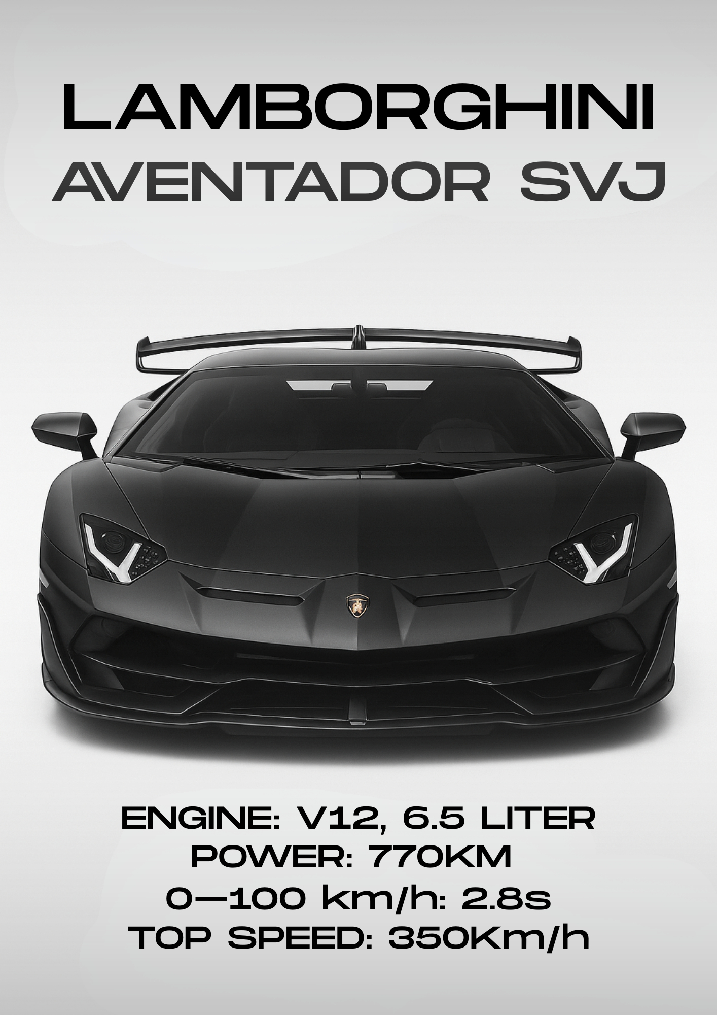 Plakat motoryzacyjny - LAMBORGHINI AVENTADOR