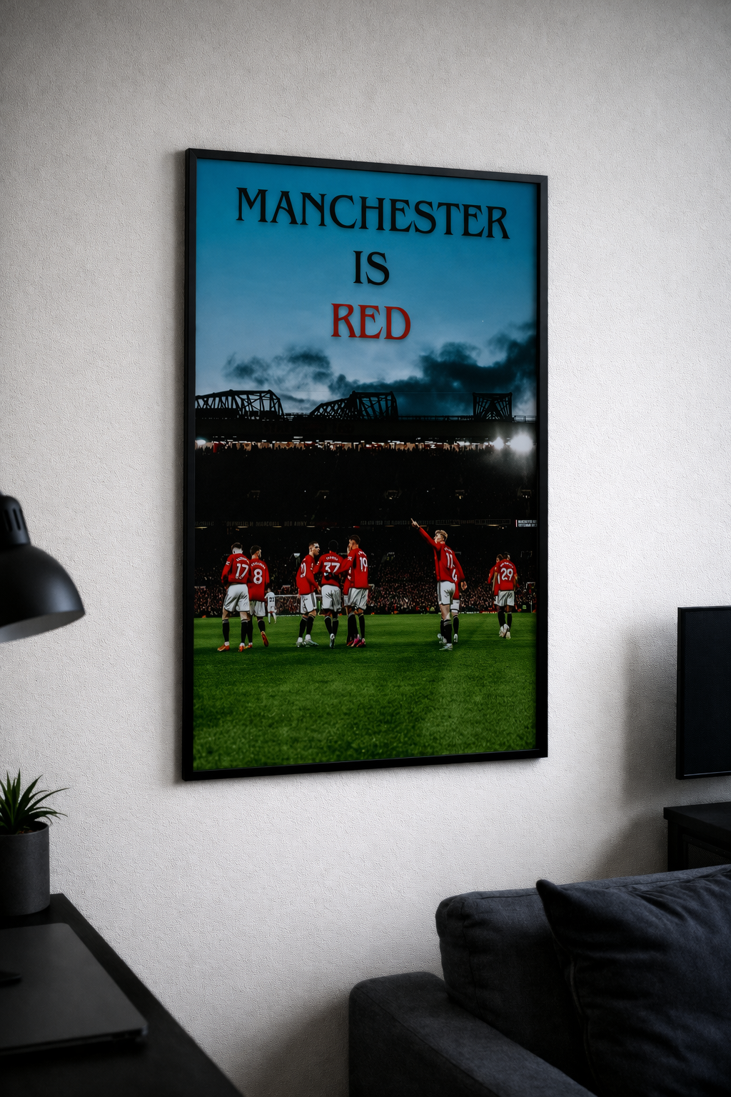 Plakat piłkarski - MANCHESTER IS RED