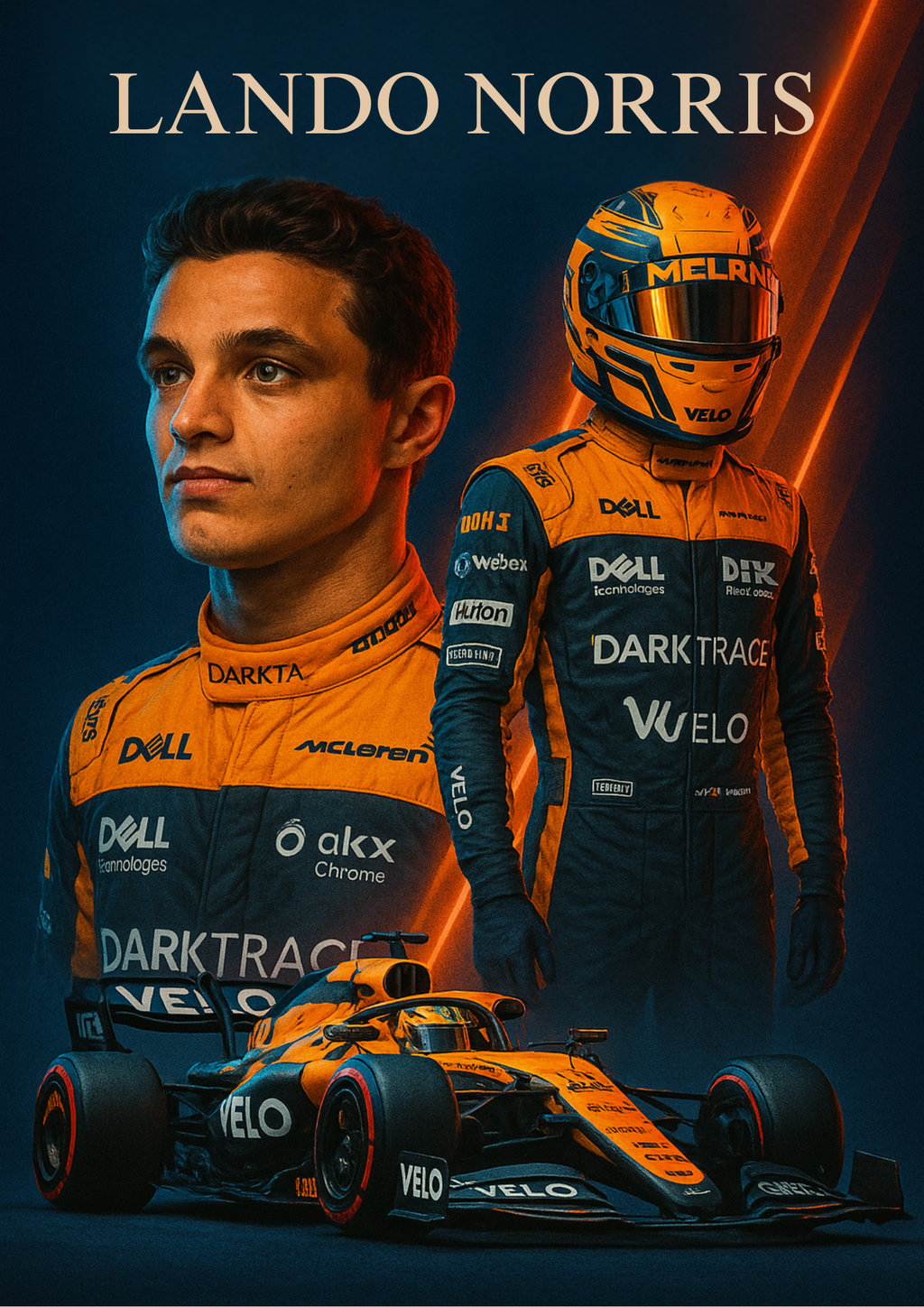 Plakat motoryzacyjny - LANDO NORRIS