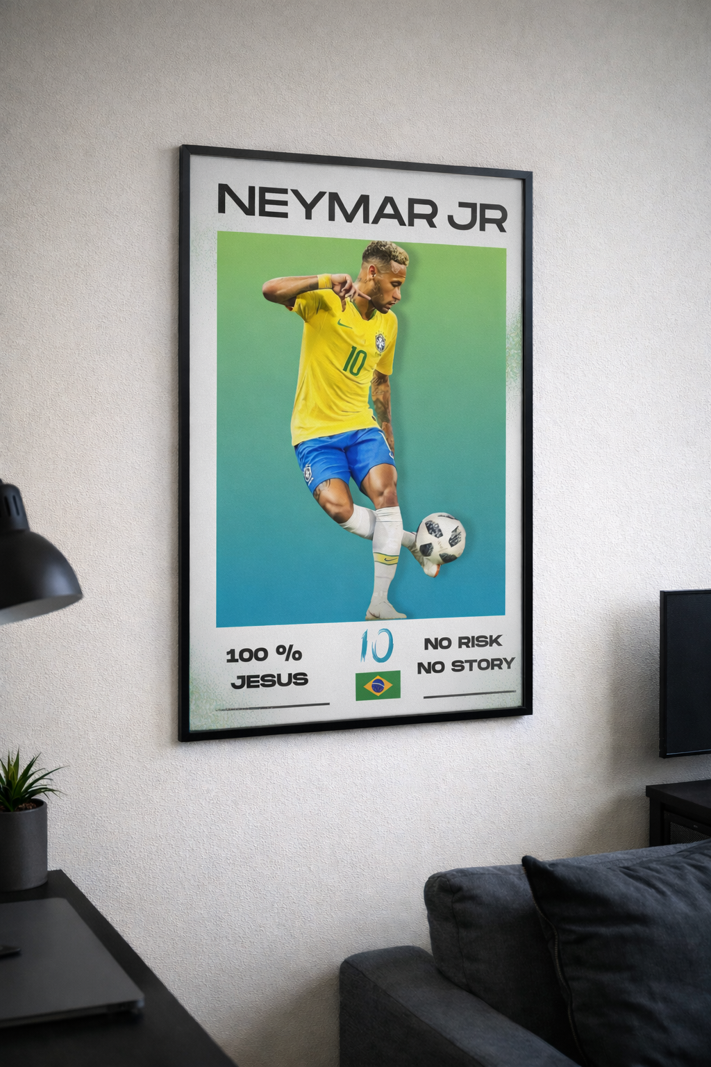 Plakat piłkarski - NEYMAR JR