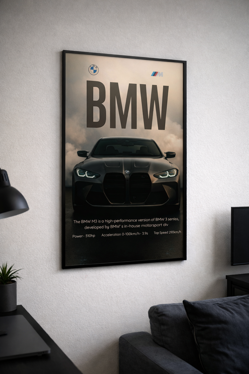 Plakat motoryzacyjny - BMW M3