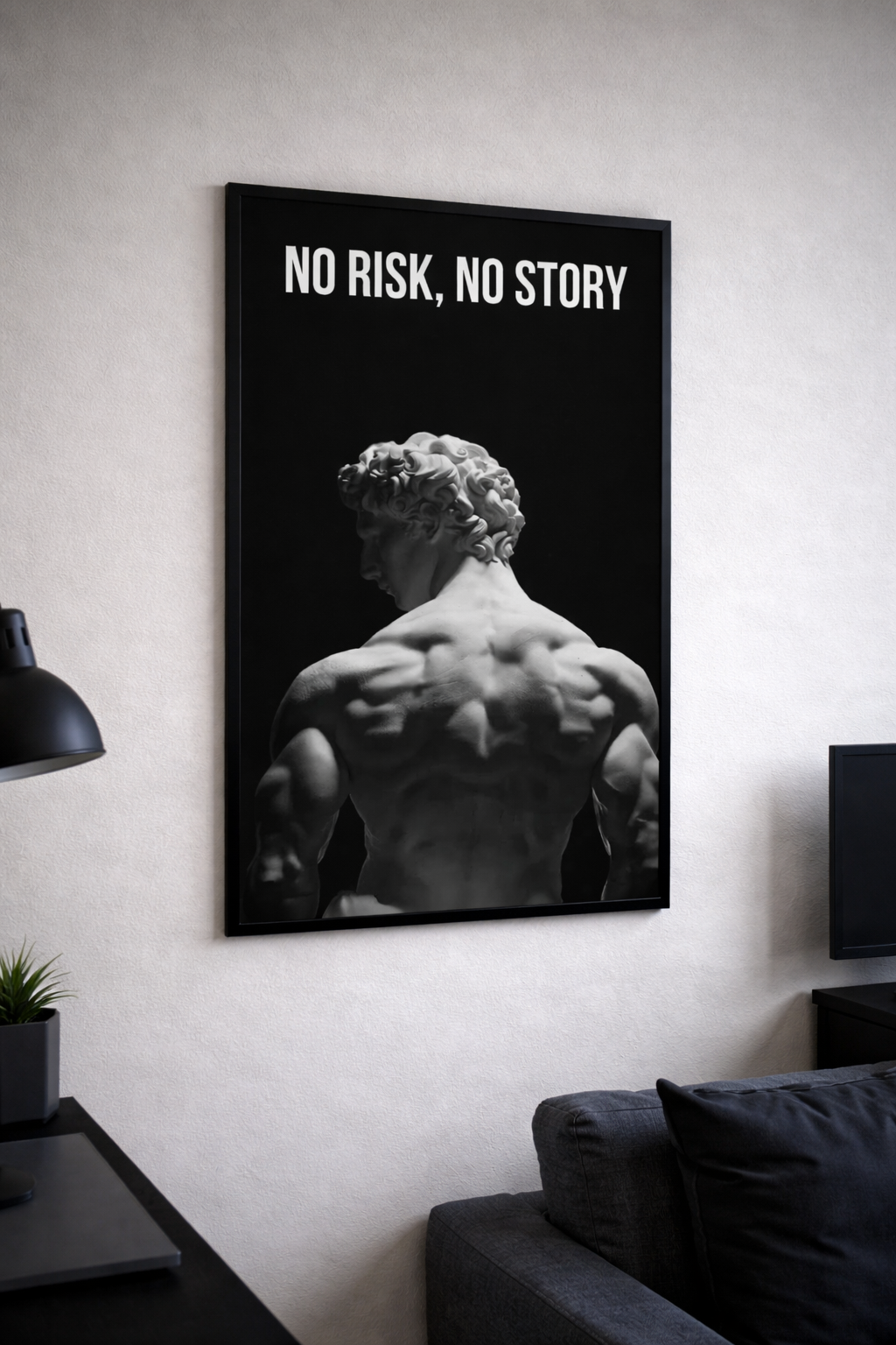 Plakat motywacyjny - NO RISK NO STORY