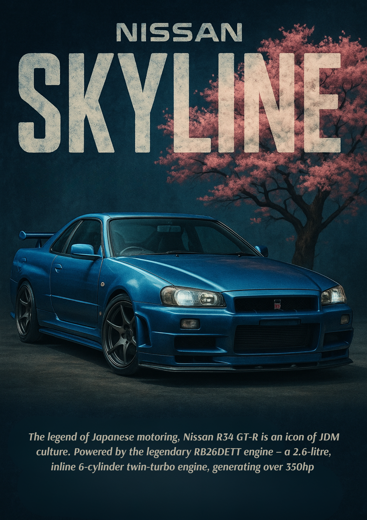 Plakat motoryzacyjny - NISSAN SKYLINE