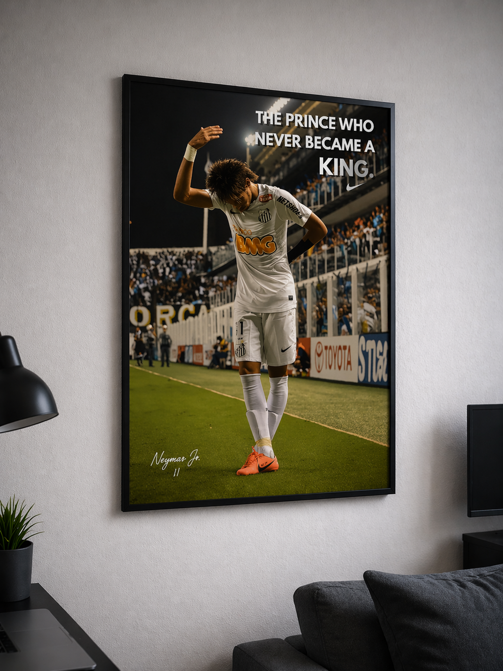 Plakat piłkarski - Neymar JR THE PRINCE WHO NEVER BECAME A KING
