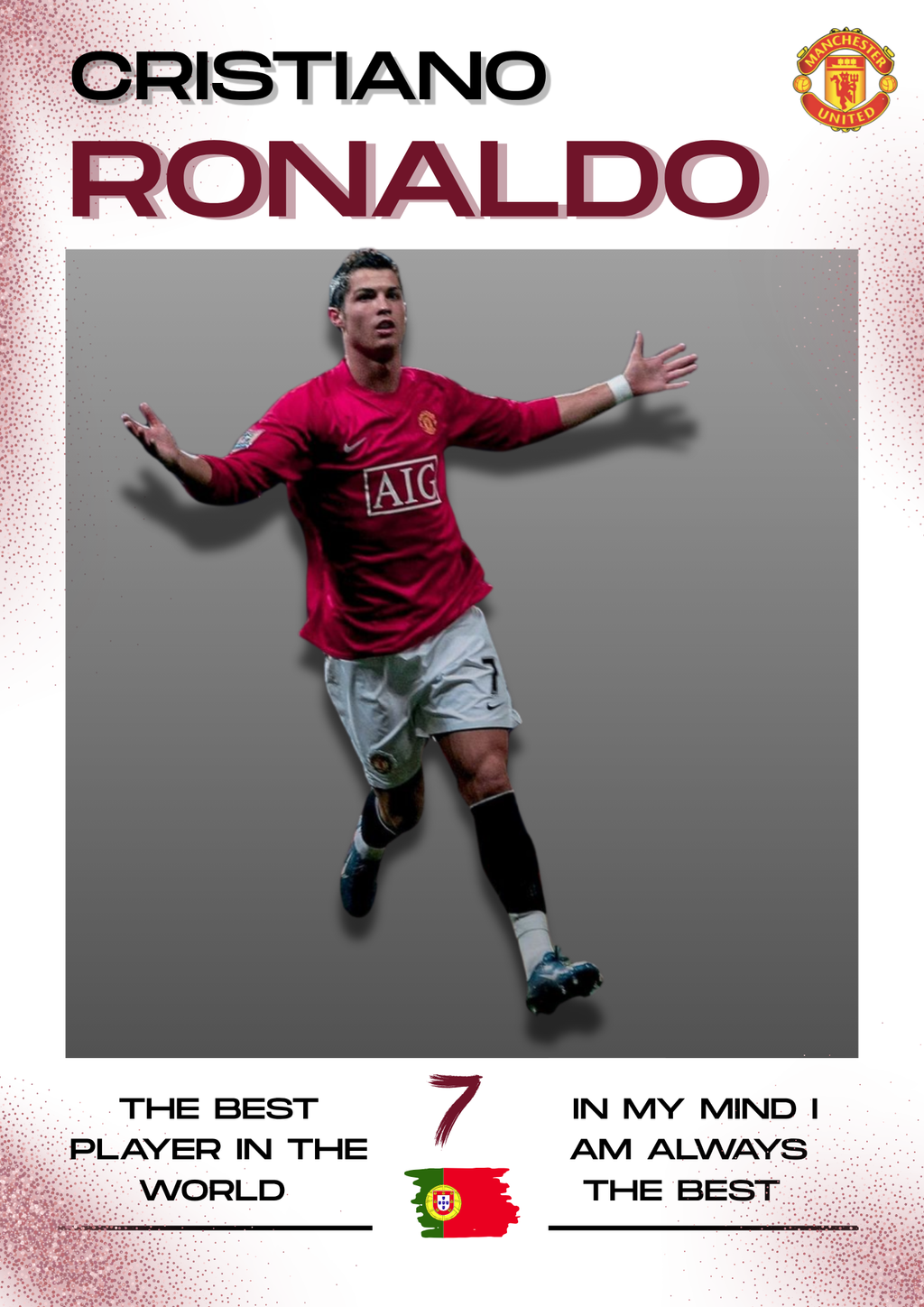 Plakat piłkarski - Cristiano Ronaldo MAN UNITED
