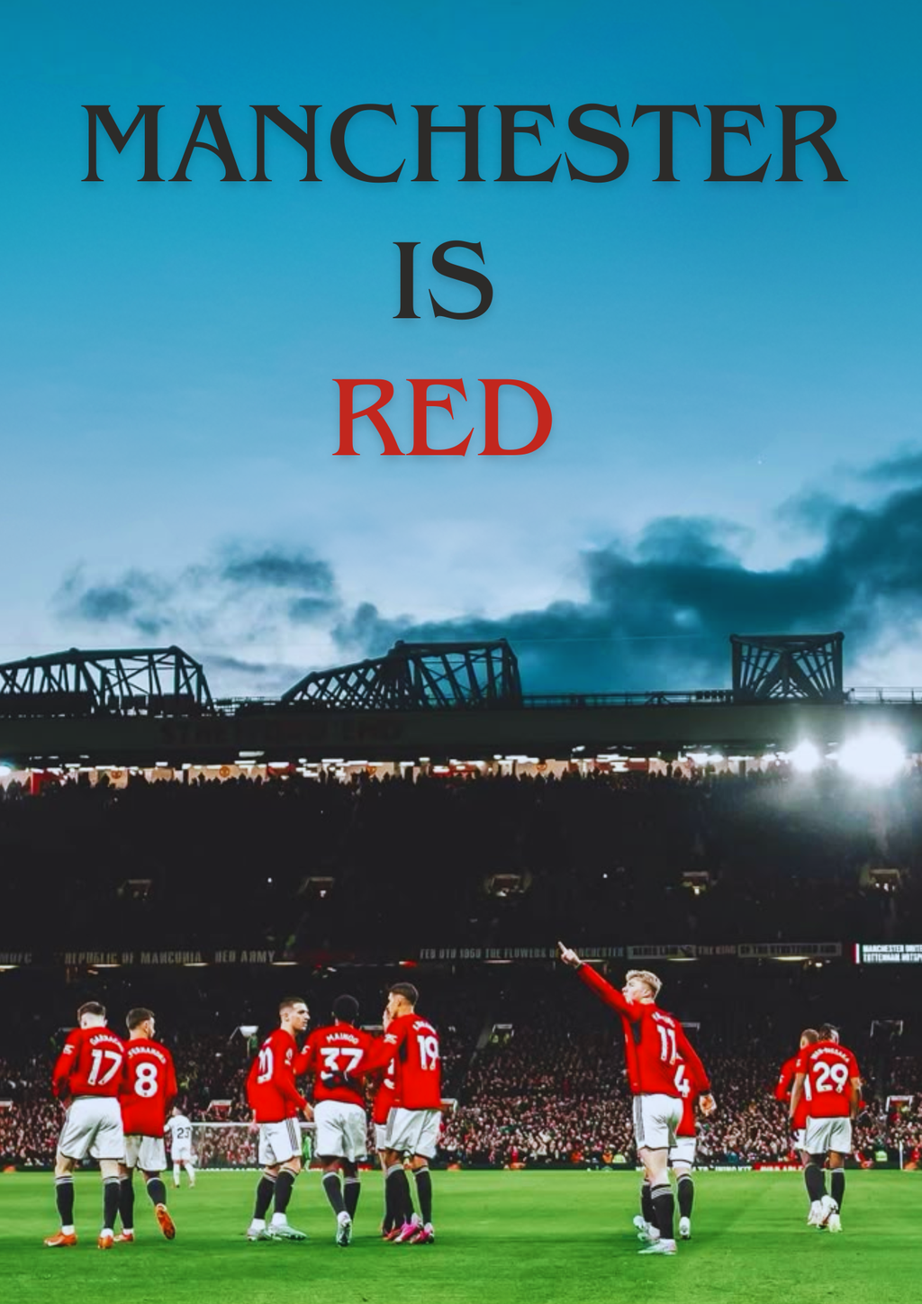 Plakat piłkarski - MANCHESTER IS RED
