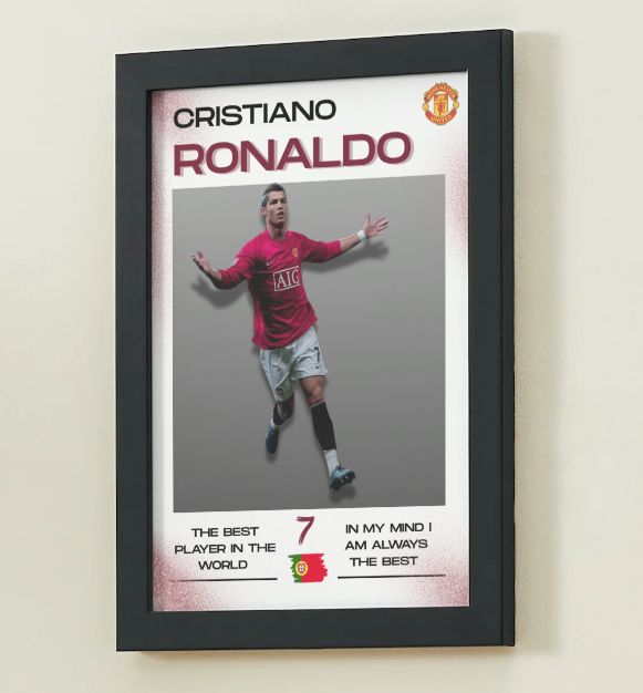 Plakat piłkarski - Cristiano Ronaldo MAN UNITED